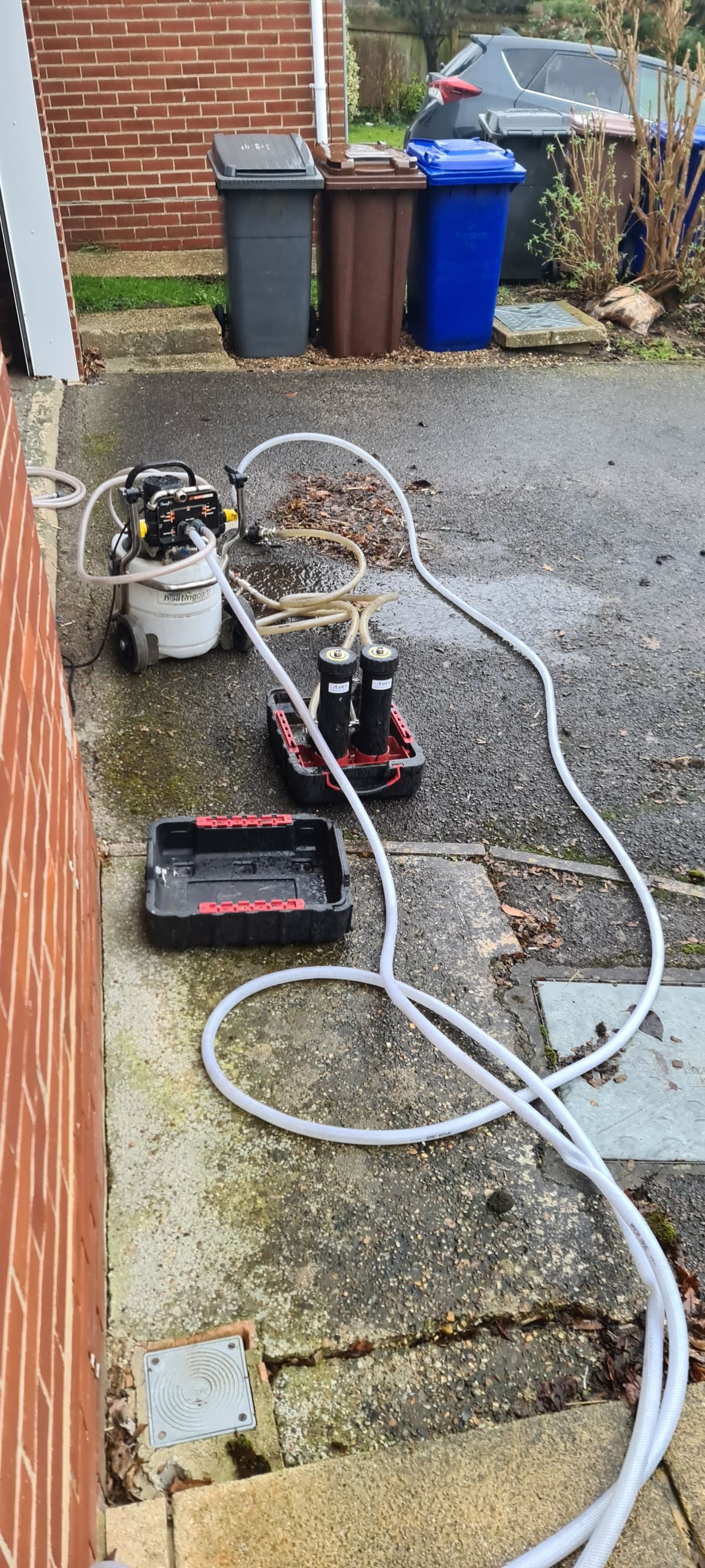 ADEY power flush kit on site